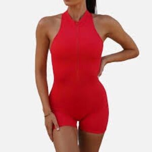 NWT - Red KeepThatPump ALLURE JUMPSUIT XS